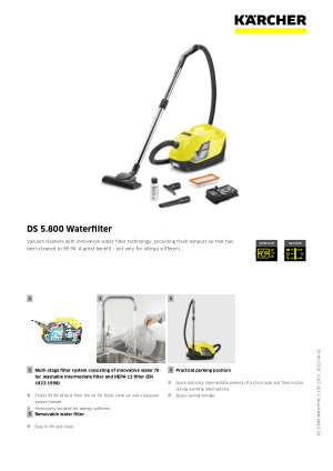 Aspiradora Karcher Filtro de Agua DS 5.800 – Karcher EQA Online