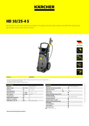 Nettoyeur haute pression HD 10/25-4 S Kärcher
