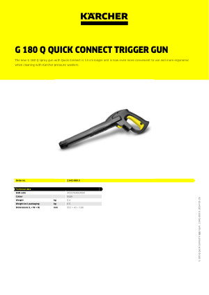 G 180 Q Quick Connect trigger gun