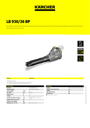 LB 930/36 Bp | Karcher Singapore Private Limited