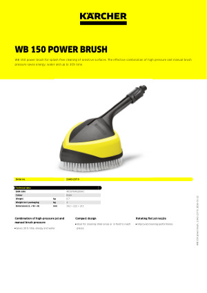 WB 150 power brush | Karcher Singapore Private Limited