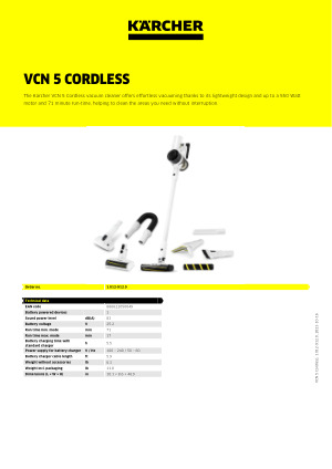 ASPIRATEUR KARCHER 4054278245508 BALAI SANS FIL VC5 - Electro Mall