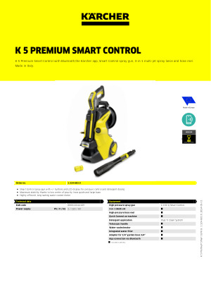 Karcher K5 Premium Smart Control - Pressure Washer With Bluetooth