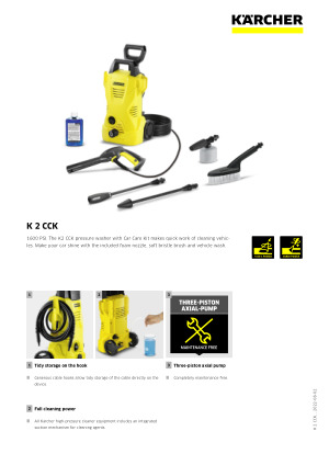 Karcher K2 Car Care Kit 1600 PSI Electric Pressure Washer