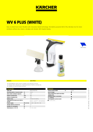 Karcher WV6 Plus Window Vacuum + Glass Cleaner