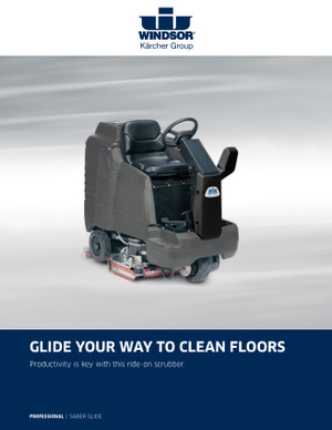 Saber Glide 28 Commercial Ride On Automatic Floor Scrubber Windsor