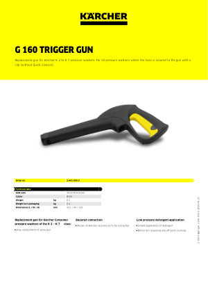 G 160 trigger gun | Kärcher South Africa