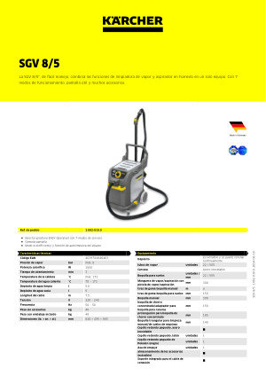 Limpiador a vapor Karcher SGV 8/5 - Eberlein