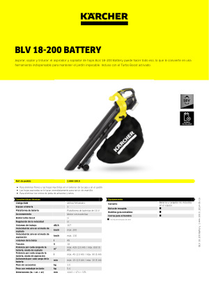 Aspiradora/Sopladora de Hojas a Batería BLV 18-200 – TargetDevice