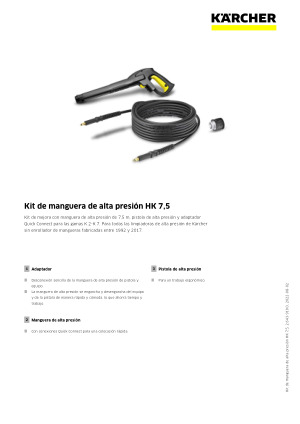 Manguera + Pistola + Adaptador Quick Connect Kärcher HK 7.5 – FERREKUPER