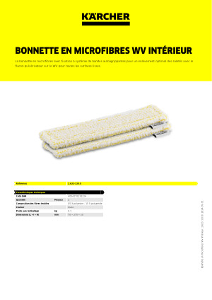 Kärcher Bonnette microfibres pour pulvérisateur (2.633-100.0) au