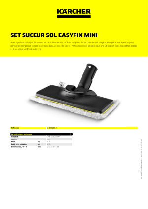 Set suceur de sol EasyFix