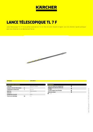 Lance télescopique TL 7 F Karcher