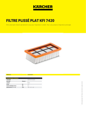 Filtre Plissé De Rechange Pour Aspirateur Kamino FLAM337101 - Marque Vhbw - Neuf