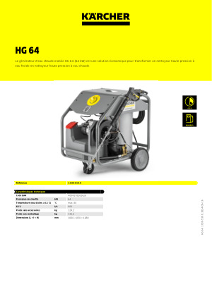 Générateur d'eau chaude mobile HG 64 Karcher 1.030-510.0 
