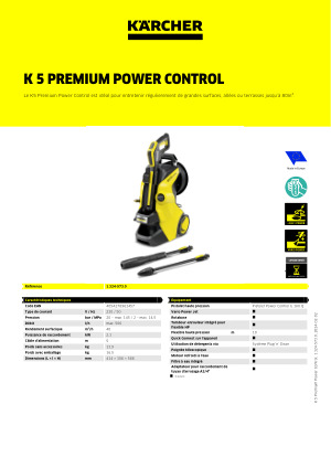 Nettoyeur haute pression KARCHER K 5 Premium Power Control Home