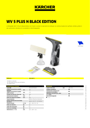 Nettoyeur de vitres WV 5 Plus N Black Edition