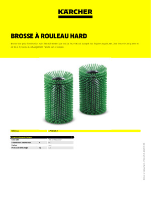 Rouleau brosse Karcher Largeur de travail 300mm, pour Epurateur