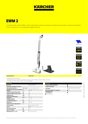 Lavasciuga Pavimenti EWM2 Cordless Kärcher / Come nuovo da esposizione -  Emporio Tecnologico