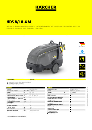 IDROPULITRICE PROFESSIONALE Karcher HDS8/18 4C - Acqua Calda - Trif