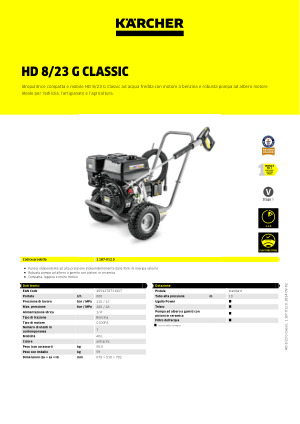 KARCHER - Idropulitrice a scoppio HD 8/23 G Classic