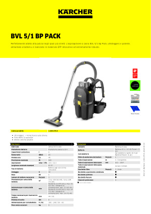 Aspirapolvere Karcher BVL 5/1 Bp Pack in Offerta