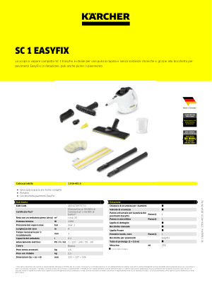 PULITORE A VAPORE SC 1 PREMIUM Karcher  karcher sc1 easyfix recensioni  pulitori a vapore sc 2 deluxe easyfix kärcher sc1 istruzioni pulitore a  vapore professionale pulitore a vapore portatile pulitore a