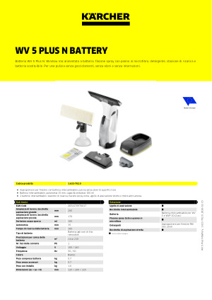 Kärcher Lavavetri WV 5 Plus N Battery - Aspiragocce Per Vetri, Specchi, Piastrelle Con 2 Bocchette E Batteria - Foto 5
