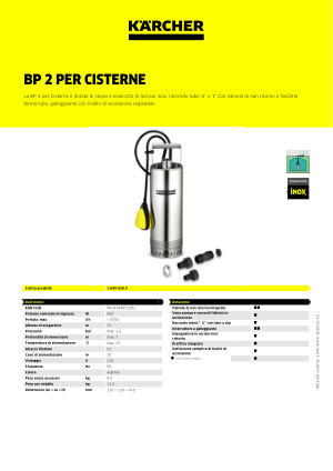 Pompa Sommersa Kärcher BP 2 Cistern - Portata 5700l/h, Profondità 7m, 800W - Foto 10