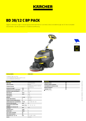 LAVASCIUGA PAVIMENTI BD 43/25 C A BATTERIA Karcher  lavasciuga pavimenti  professionale karcher bd 38 12 kärcher genova lavapavimenti per grandi  superfici lavapavimenti porosi pulisci pavimenti kärcher kärcher  professional lavasciuga pavimenti ruvidi