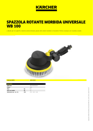 KARCHER KARCHER SPAZZOLA MORBIDA UNIVERSALE MODELLO WB 60 2643233