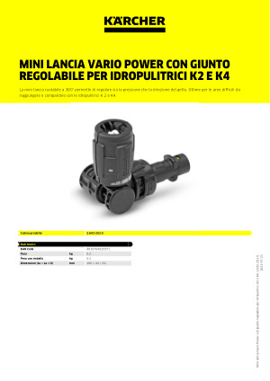 Mini lancia pulizia aree difficili Vario Power 360° JS 145 Kärcher