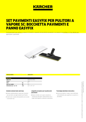 Set Bocchetta Per Pavimenti Kärcher EasyFix SC 1 - Con Panno Microfibra E 2 Prolunghe, Accessori Per Pulitore A Vapore - Foto 10