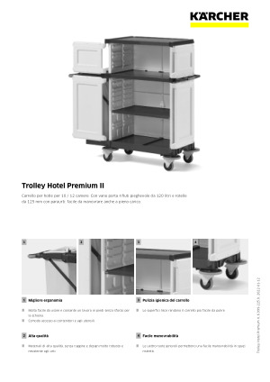 TROLLEY PREMIUM II HOTEL CARRELLO PROFESSIONALE PULIZIE