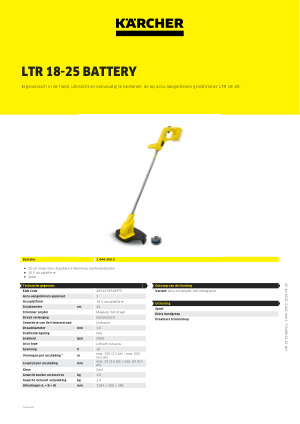 Kärcher LTR 18-30 Draadloze grasmaaier, 30 cm, geel/zwart