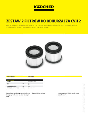 Vhbw 2x filtri a cartuccia compatibile con aspirapolvere Kärcher NT 90