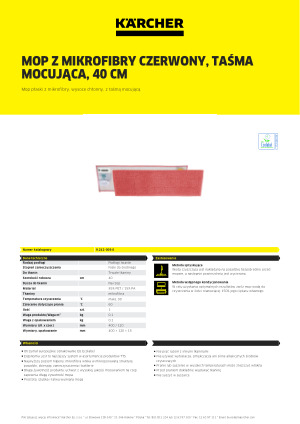 Informacja produktowa