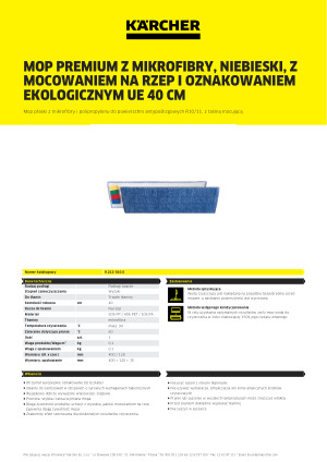 Informacja produktowa