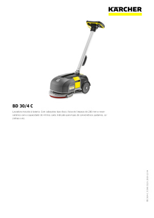 LIMPADORA DE PISOS BD 30/4 C | Kärcher Brasil