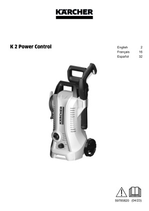 Karcher K2 Power Control Pressure Washer 110 bar