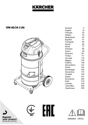 Aspirateur Industriel IVM 40/24-2 + Kit (Flexible EVA 3 m)