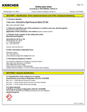 code ko Nettoyeur haute pression electrique Nilfisk Premium 200-15 - 200 bar