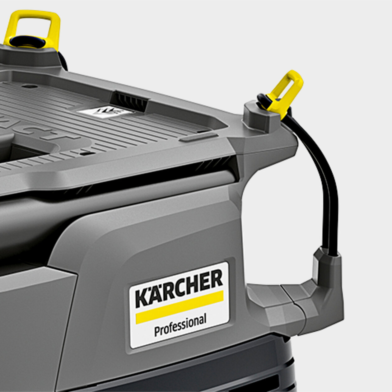 Wet and dry vacuum cleaner NT 30/1 Tact L CUL: Rugged container with bumpers and metal castors.