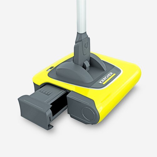 Cordless electric broom KB 5: Dirt receptacle is easy to remove and refit again