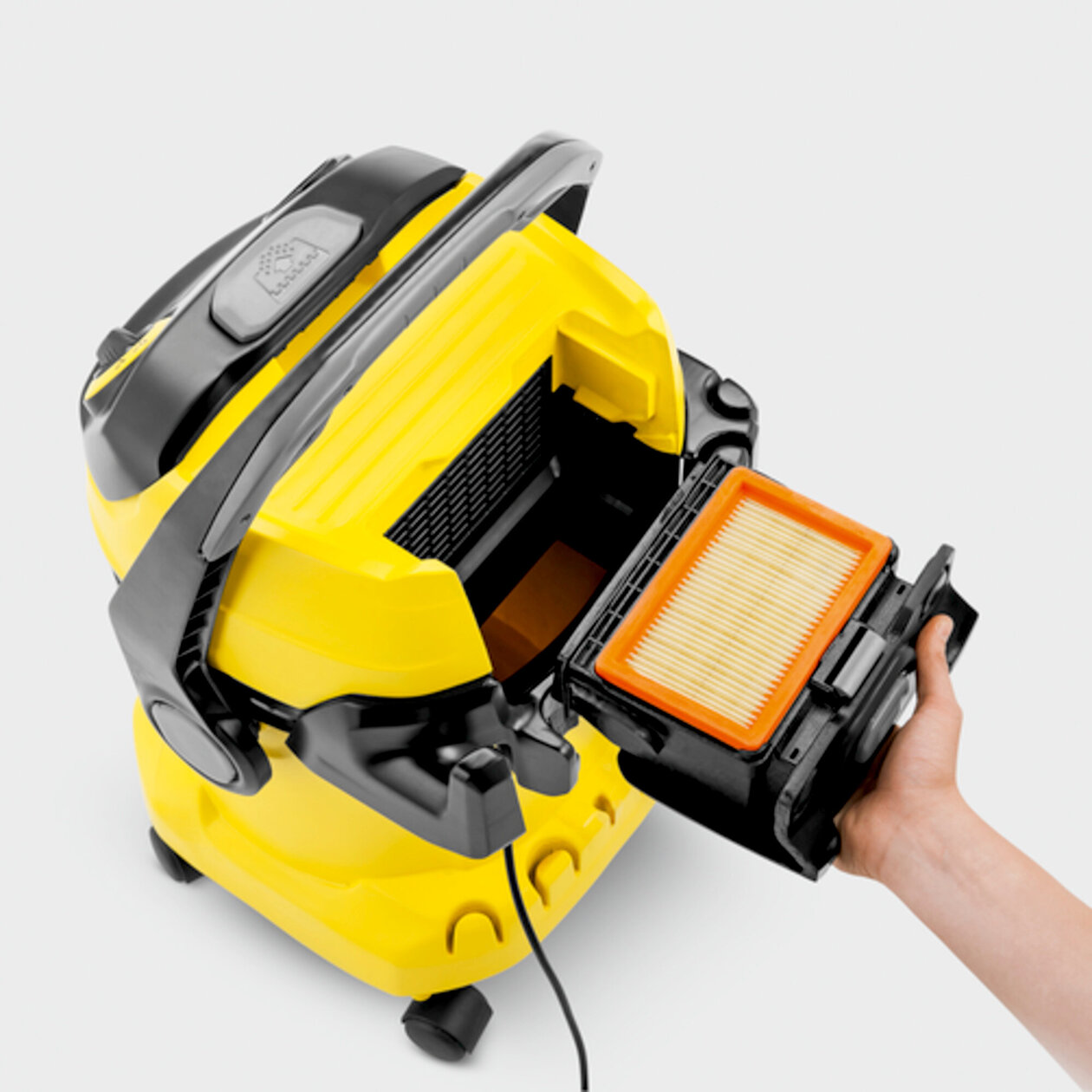 Wet and Dry Vacuum Cleaner WD 5: Patented filter removal technology