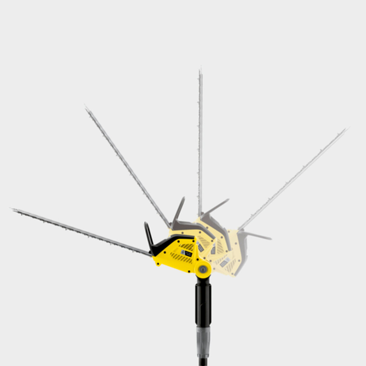 Teleskopické nůžky na živý plot PHG 18-45 Battery: Úhlově nastavitelná hlava nůžek