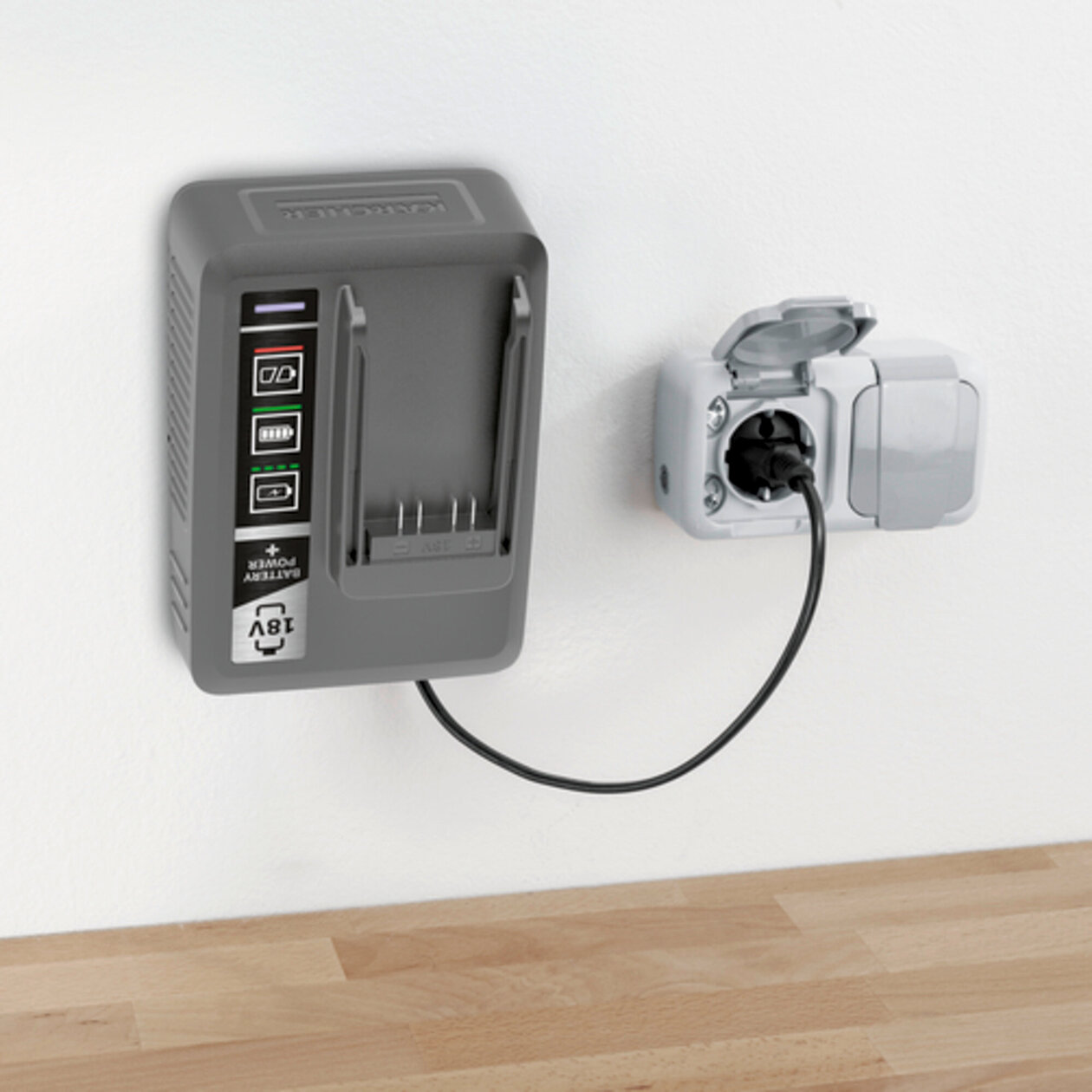 Chargeur rapide Batterie Power+ 18/60: Support mural