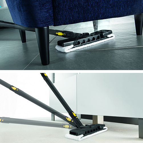 Steam cleaner SC 2 : Comfort floor kit with flexible joint on the nozzle