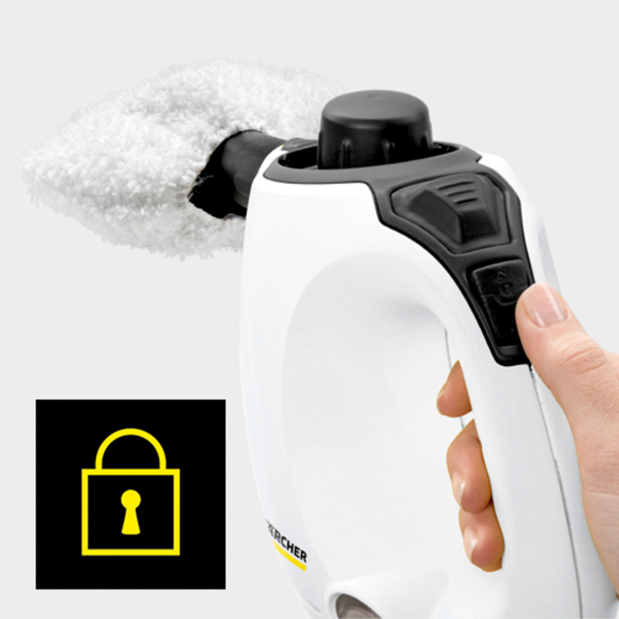 Parný čistič Parný čistič SC 1 Premium: Detská poistka na stroji