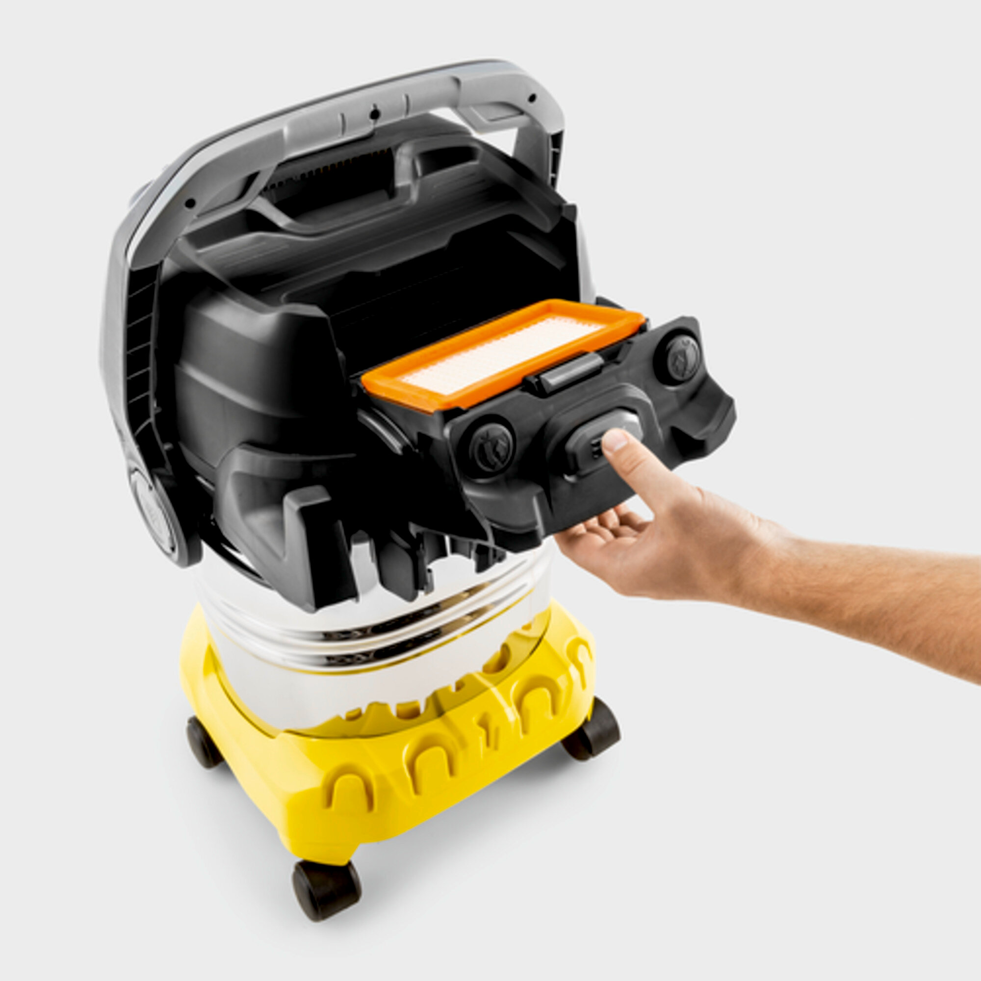 Karcher KWD 1-vacuum cleaner for solid and liquid dirt. Ideal for home,  exterior and car. Includes nozzle grooves, filter felt, tubes suction,  suction